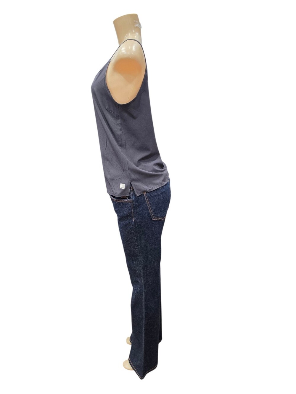 Vuori Villa Cami Tank Top Womens XS Black V Neck Spaghetti Strap Stretch VW1135 - Picture 2 of 8